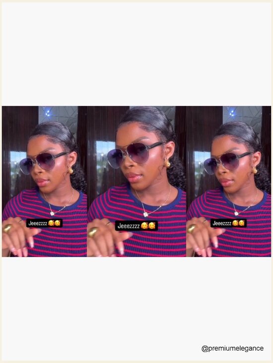 Retro Gold Oversized Metal Aviator Sunglasses UV Protection main image 7